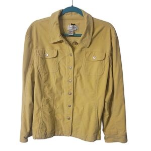 Liv A Little Vintage Yellow Cordoroy Jacket Classic Style XL